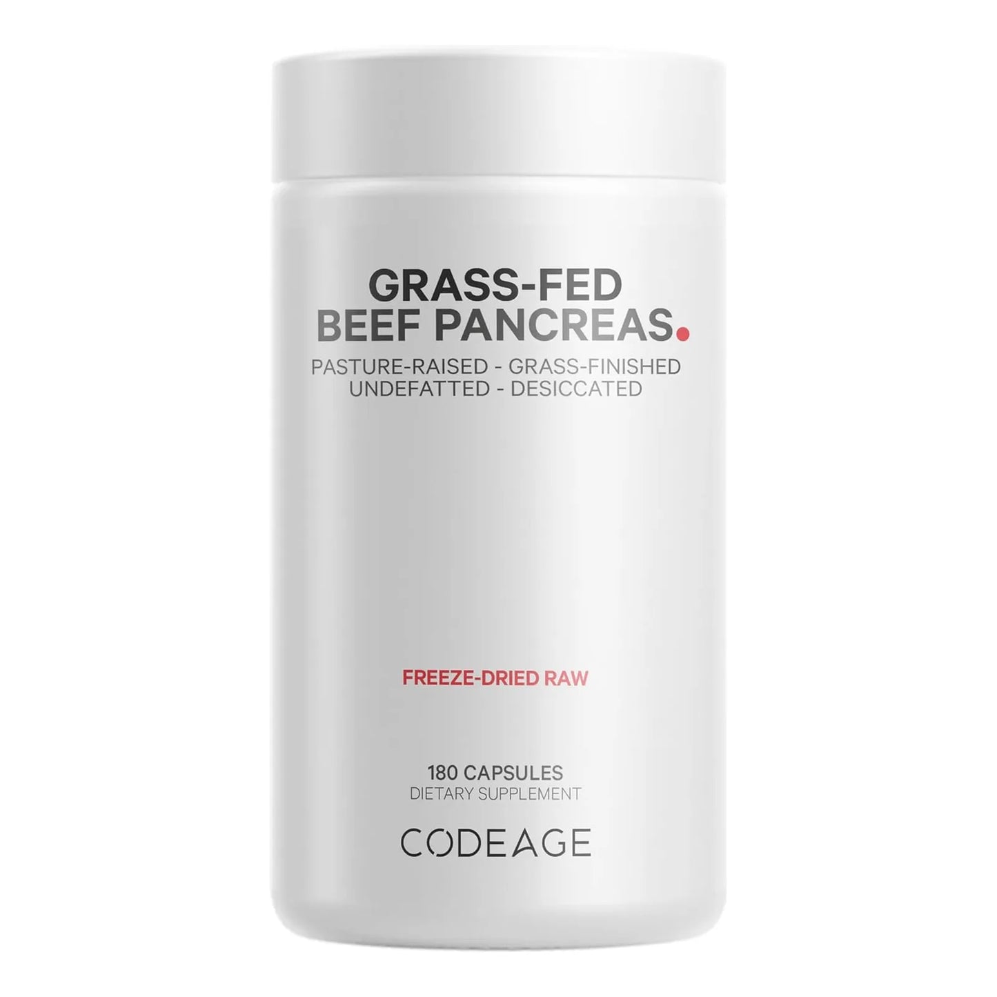 Suplemento De Páncreas De Carne Alimentada Con Pasto Liofilizado 3000 Mg Enzimas Digestivas