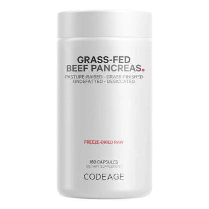 Suplemento De Páncreas De Carne Alimentada Con Pasto Liofilizado 3000 Mg Enzimas Digestivas