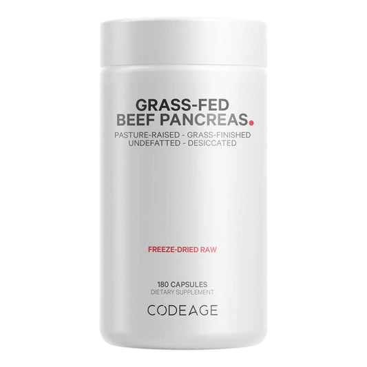 Suplemento De Páncreas De Carne Alimentada Con Pasto Liofilizado 3000 Mg Enzimas Digestivas