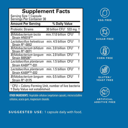 Capsulas Probióticas Salud Cerebral Inmune Intestinal Dr Amen BrainMD 30 Unidades