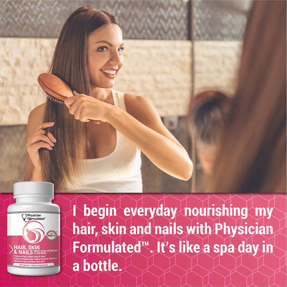 Vitaminas Cabello Piel Uñas Con Biotina Colágeno Y Ácido Hialurónico 60 Cápsulas