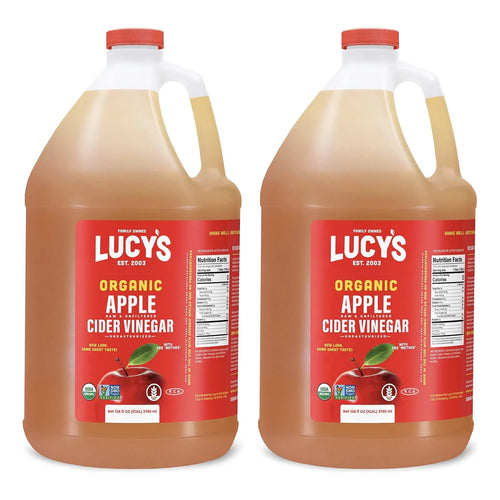 Vinagre De Sidra De Manzana Orgánico Lucy's 7.5 Litros Crudo Sin Filtrar Con La Madre