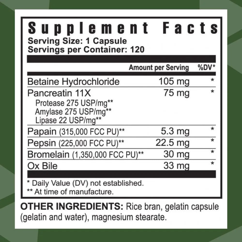 Ultimate Enzymes Cápsulas Digestivas Para Gases Y Hinchazón 120 Caps X4