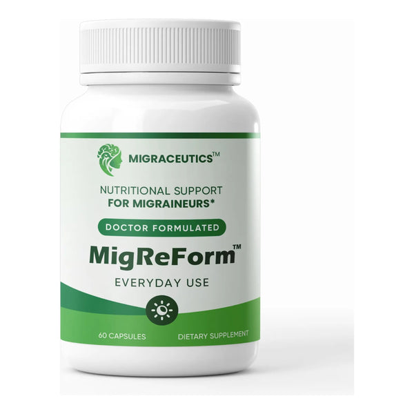 MigReForm Suplemento Natural Para Alivio De Migraña Con Magnesio Y Vitaminas