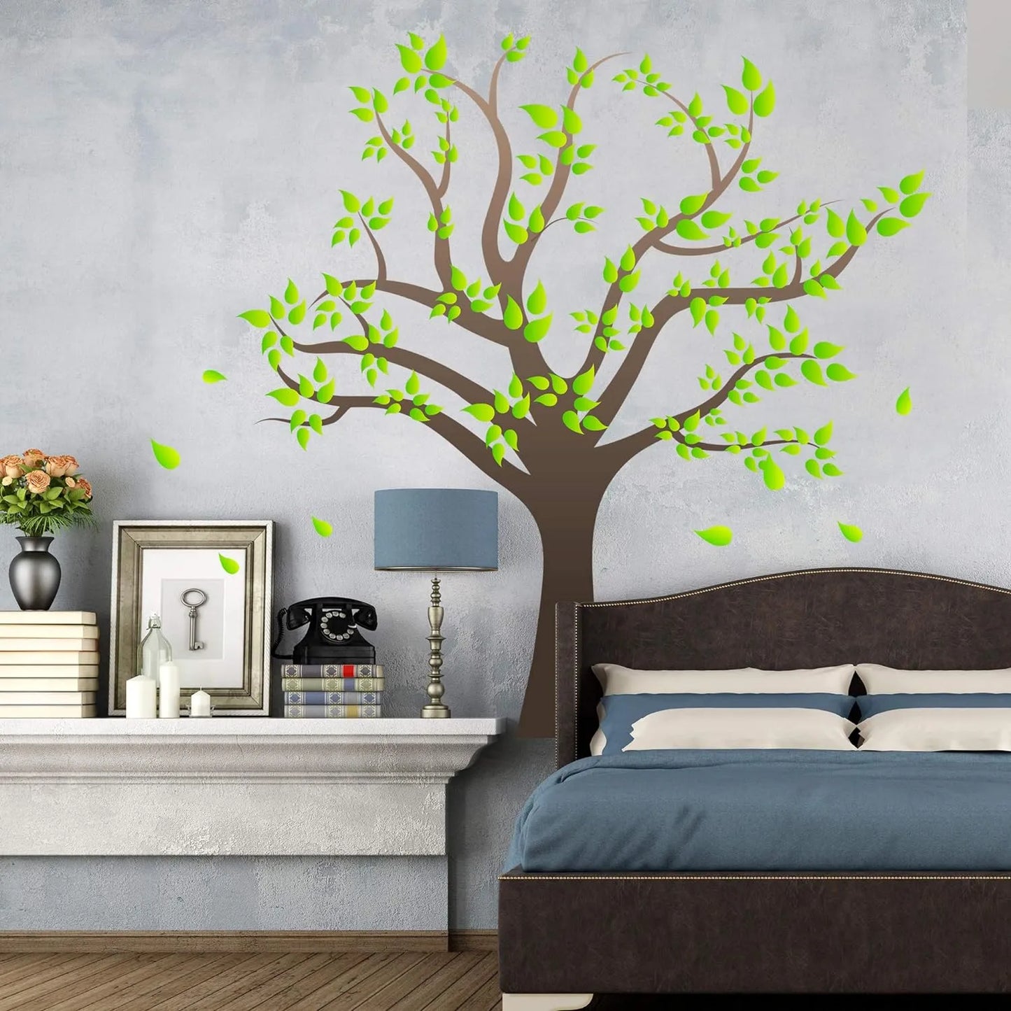 Pegatinas De Pared Arboles Verdes 3D Removibles Decoracion Familiar