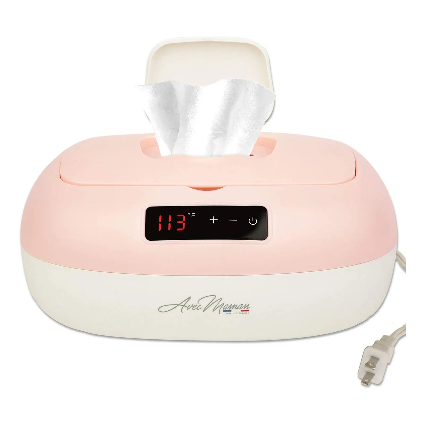 Calentador De Toallitas Bebé Avec Maman Caresse Rosa Calor Ajustable Digital