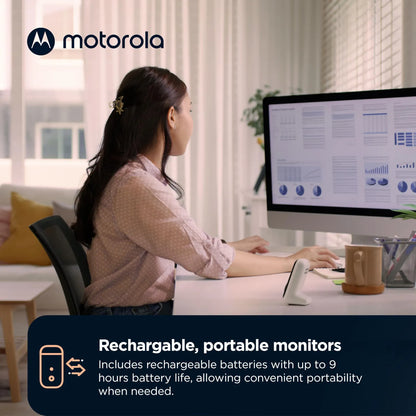 Monitor Bebé Motorola HD Doble Habitación Luz Nocturna Audio Bidireccional