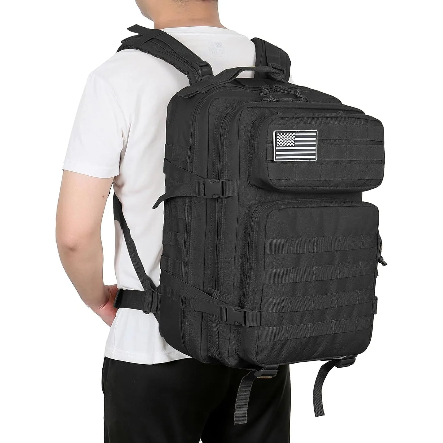 Mochila Táctica Militar QT&QY 45L Resistente Al Agua Con Sistema Molle