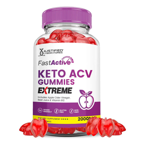 Gomitas Fast Active Keto ACV Extreme 2000 Mg Con Jugo De Granada Y Vitamina B12