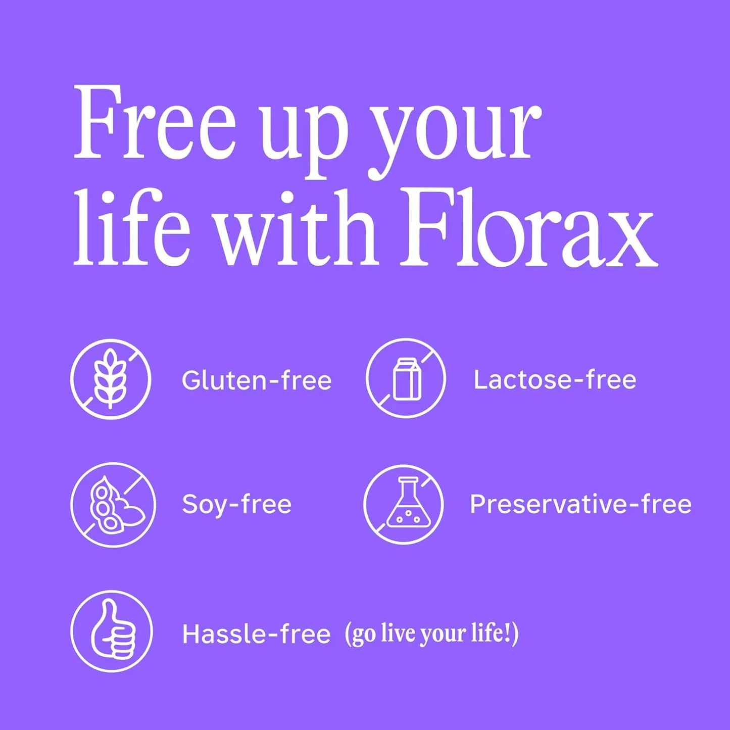 Florax Probiótico Líquido Soporte Intestinal Sabor Uva Vegano Sin Gluten