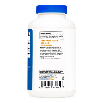 CLA Acido Linoleico Conjugado 2400 Mg 120 Capsulas Blandas Sin Gluten Y Sin Omg