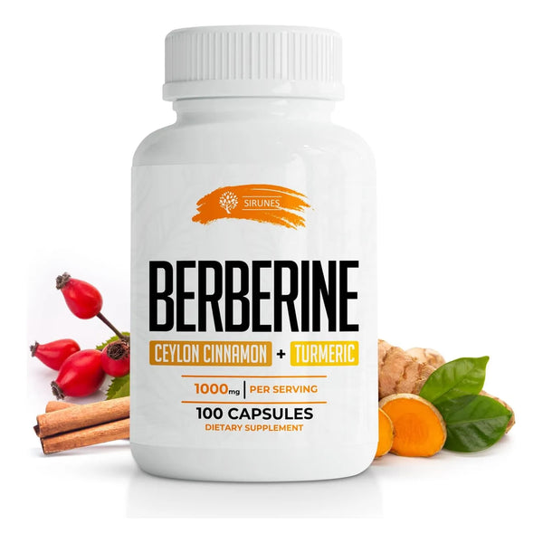Cápsulas De Berberina Ceilán Con Canela Y Cúrcuma 500 Mg Refuerzo Inmunológico Natural