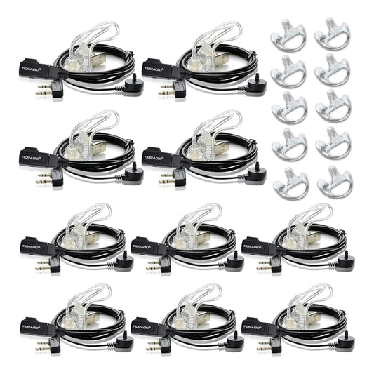 Auricular Con Microfono Para Walkie Talkie 10 Paquetes Compatible Con Baofeng Retevis Y Mas