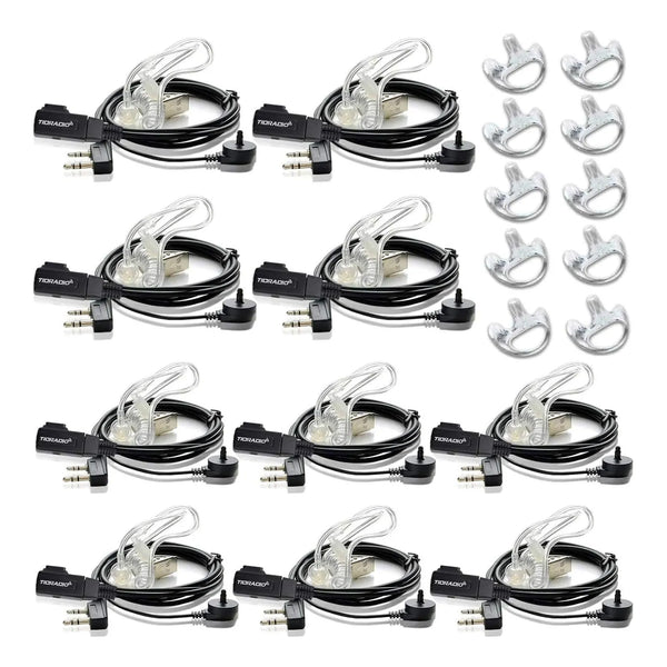 Auricular Con Microfono Para Walkie Talkie 10 Paquetes Compatible Con Baofeng Retevis Y Mas