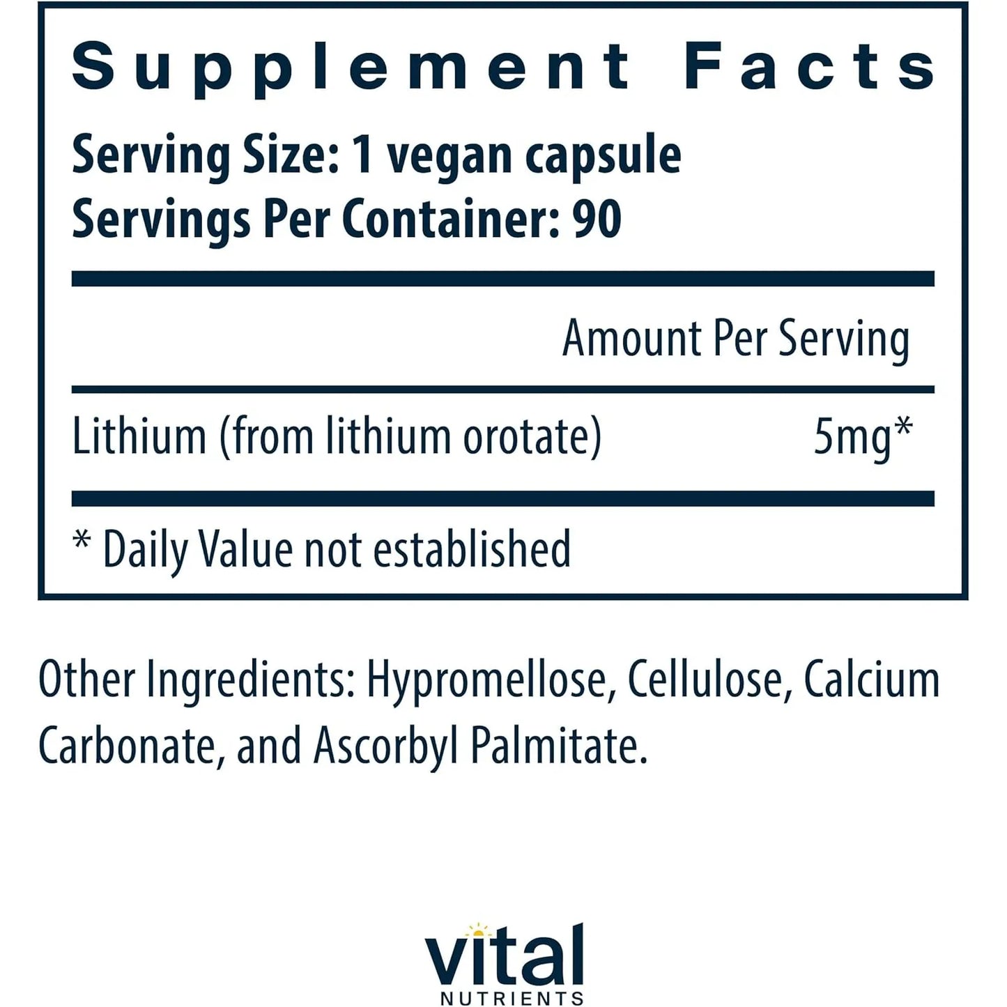 Orotato De Litio 5 Mg Capsulas Suplemento Memoria Comportamiento Vegano