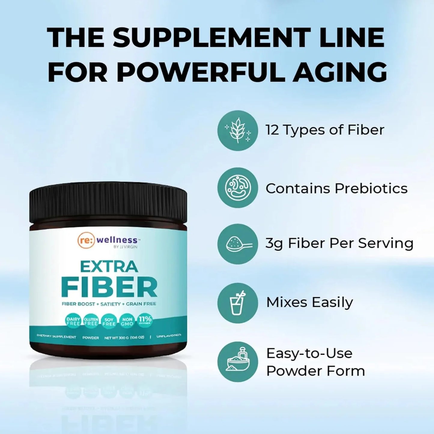 Fibra Extra 12 Tipos En Polvo Con Psyllium Y Antioxidantes Salud Intestinal