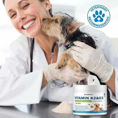 Vitamina K2 Y D3 Para Perros Complejo Vitamínico Huesos Fuertes Y Salud Cardiovascular