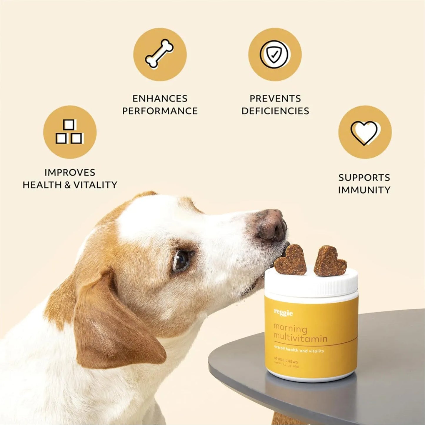 Multivitaminas Matutinas Reggie Para Perros Refuerzo Inmunitario Y Salud Integral