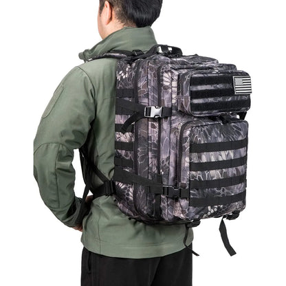 Mochila Táctica Militar QT&QY 45L Resistente Espaciosa y Versátil