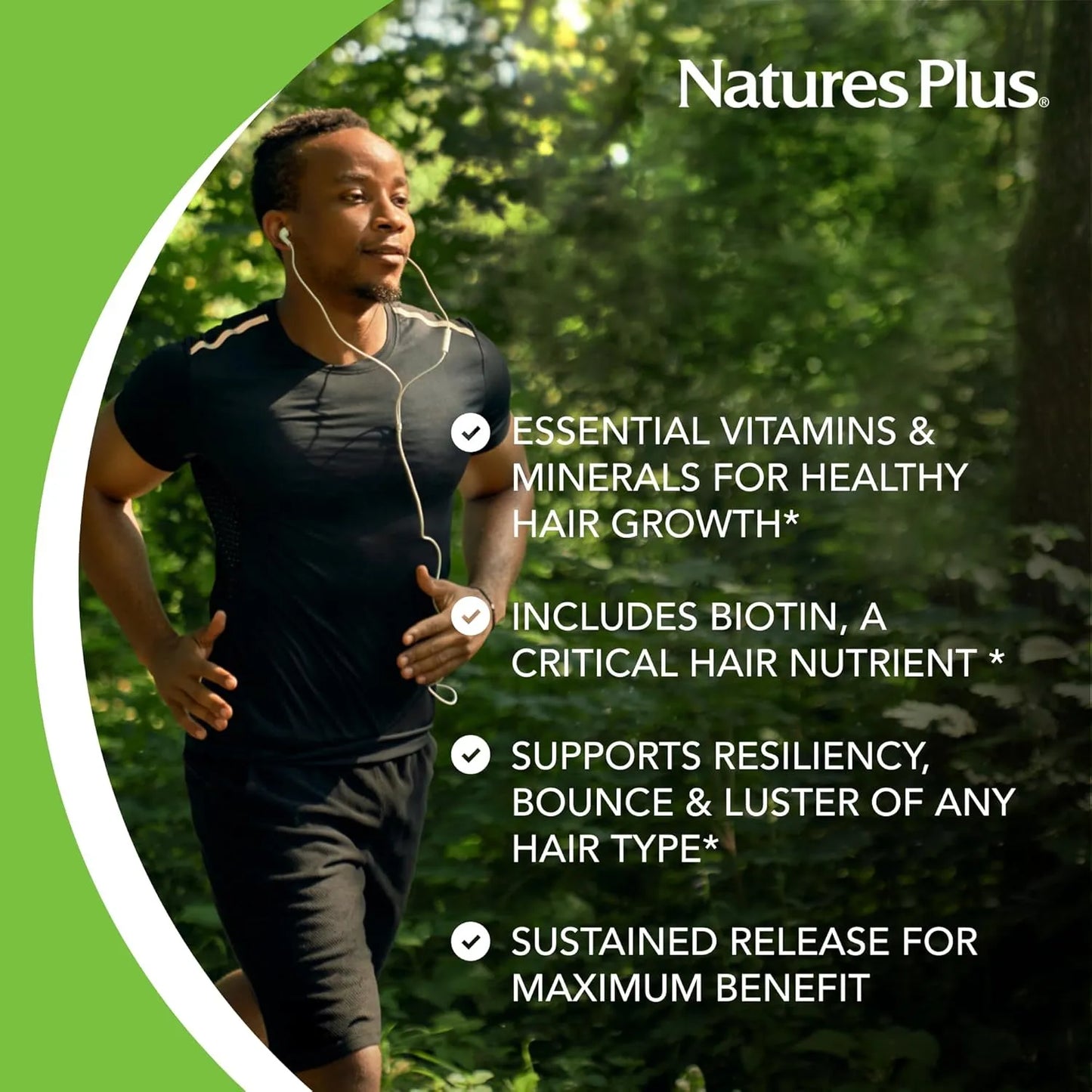 Tabletas Ultra Hair Crecimiento Cabello Natural 90 Vegetarianas Natures Plus