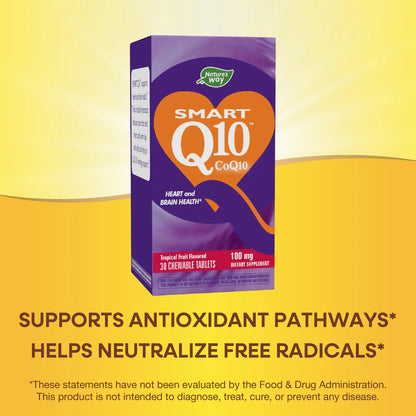 Masticables CoQ10 Tropicales 30 Unidades Salud Corazón Y Cerebro Nature's Way