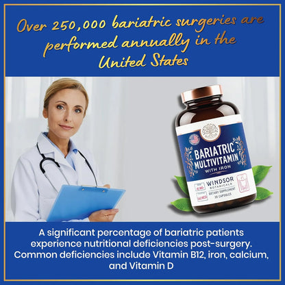 Multivitaminas Bariatricas Con Hierro 45 Mg Facil Absorcion Post Cirugia 30 Capsulas