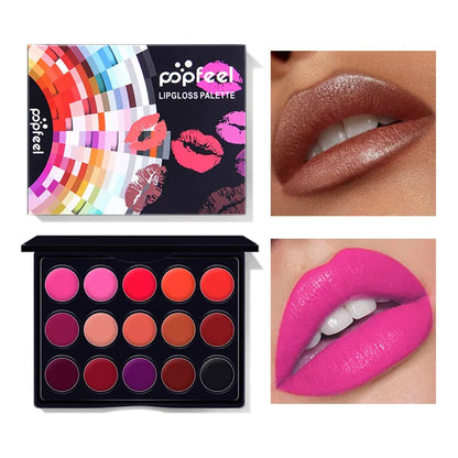 Kit De Maquillaje Completo Con Brochas Sombras Y Brillo Labial Todo En Uno