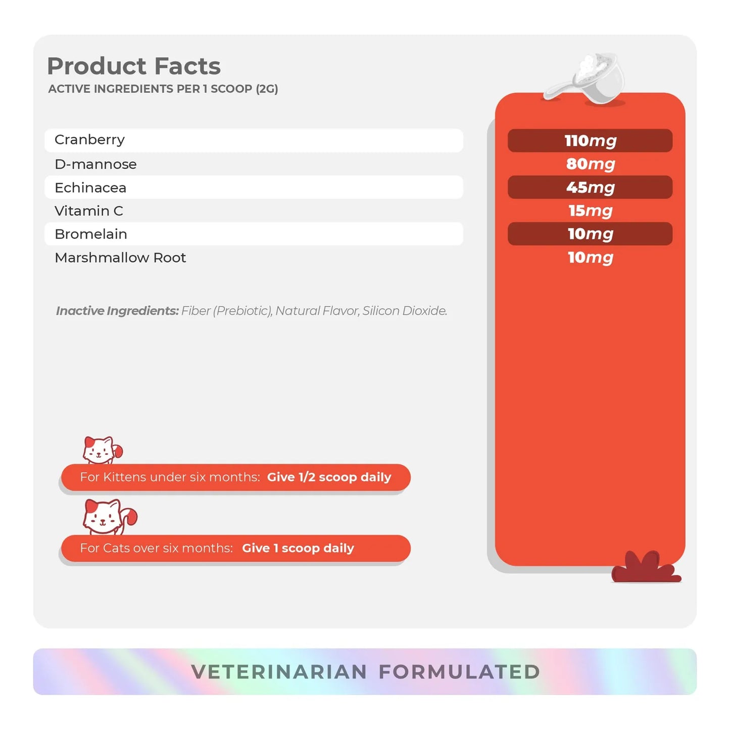 Arándano En Polvo Para Gatos Soporte Urinario Natural 4.23 Oz