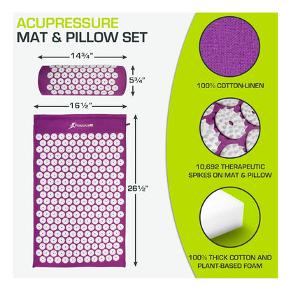 Colchoneta De Acupresion ProsourceFit Alivia Dolor Espalda Cuello Muscular