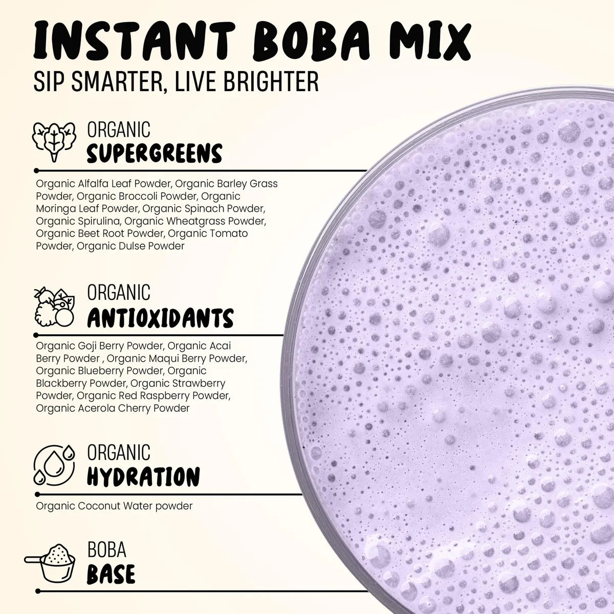 Polvo De Taro Premium Antioxidante Hidratante Para Bebidas Natural