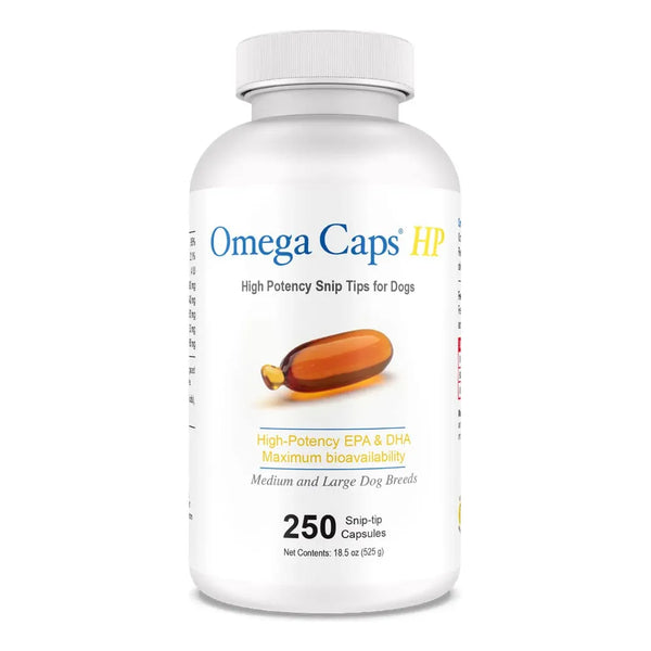 Omega Caps HP Puntas De Corte Para Perros Medianos Grandes 250 Cápsulas Con Omega 3