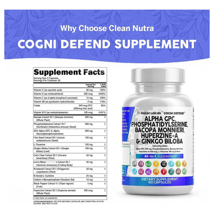 Suplemento Alpha Gpc Fosfatidilserina Bacopa Ginkgo Biloba Potencia Tu Memoria Y Concentracion