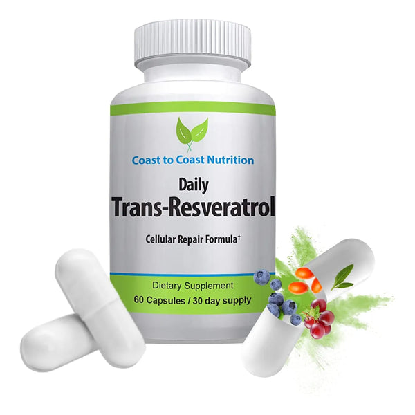 Capsulas De Trans Resveratrol Antioxidante Natural 600 Mg 60 Unidades Vegano