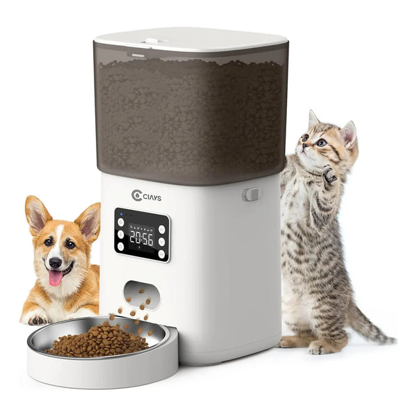 Comedero Automático Ciays Para Gatos Dispensador De Alimento Programable