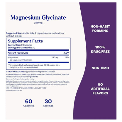 Magnesio Quelado Alta Absorción 240 Mg 60 Cápsulas Natrol Sin Sabor - Imagen 3