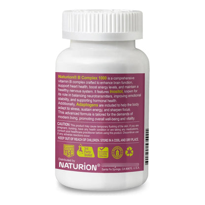 Complejo De Vitaminas B 1000 Con Adaptogenos Energia Corazon E Inmune 60 Capsulas