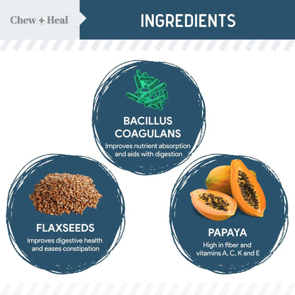 Enzimas Digestivas Con Probióticos Para Perros 120 Masticables Suaves Salud Intestinal