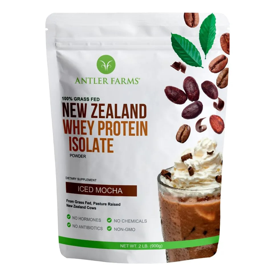 Proteína De Suero Aislada 100 Nueva Zelanda Sabor Moca Helado 2 Libras