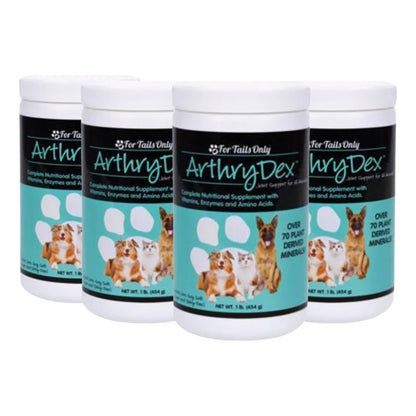 Arthrydex Suplemento Nutricional Vitaminas Probióticas Para Mascotas Huesos Y Articulaciones 1 Libra X 4