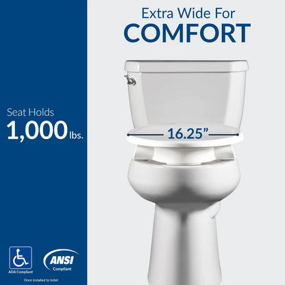Asiento Elevado Para Inodoro Independence 3 Pulgadas Blanco Comodidad Y Seguridad