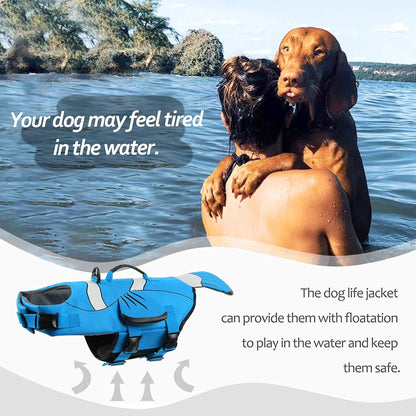 Chaleco Salvavidas Para Perros Ajustable Alta Visibilidad Flotacion Superior