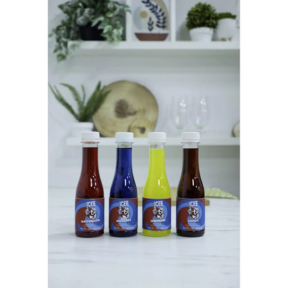 Paquete De 4 Jarabes Granizados ICEE Sabores Sandía Limonada Frambuesa Azul Cereza
