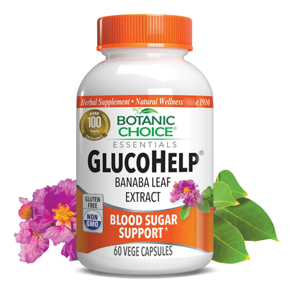 Extracto Hoja Banaba GlucoHelp 60 Capsulas Transporte Saludable Glucosa