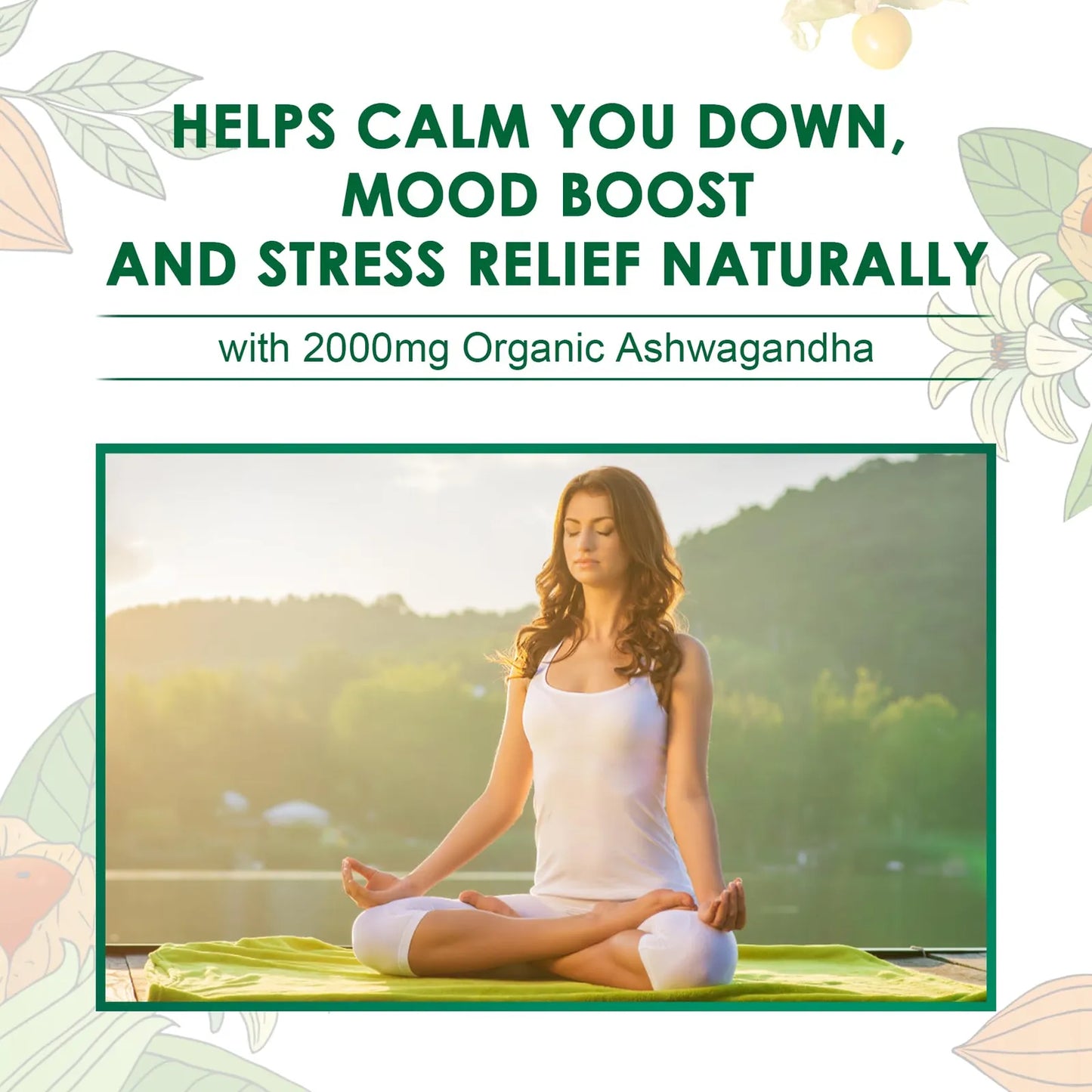 Gomitas De Ashwagandha 2000 Mg Con 5 HTP Y L Teanina Para Calma Y Sueño