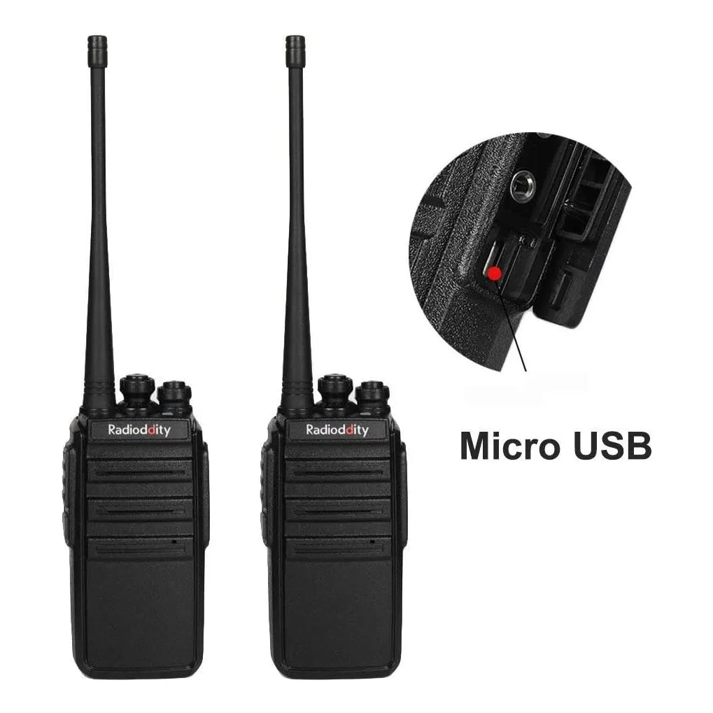 Radioddity Ga2s Radio Bidireccional UHF 16 Canales Carga USB Alcance 3 Millas