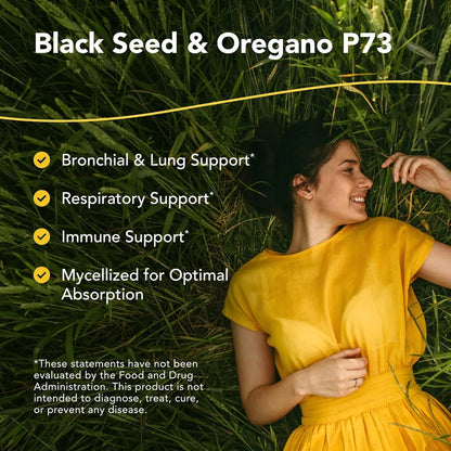 Aceite De Semilla Negra Y Orégano P73 Apoyo Respiratorio E Inmunológico 60 Ml