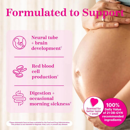 Vitamina Prenatal Premium Pink Stork Multivitaminico Y Probióticos Para Mujeres Embarazadas