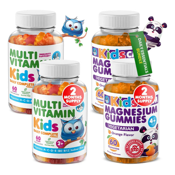 Gomitas De Magnesio Y Multivitaminas Para Niños Sabor Naranja 120 Unidades