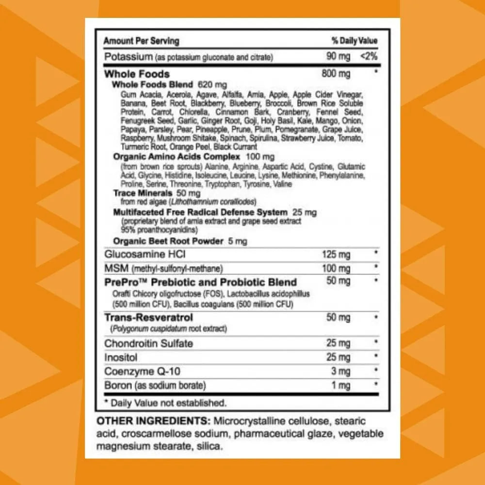 Complejo Multivitaminico Mineral Natural Youngevity Beyond Tangy Tangerine 2.0 120 Tabletas
