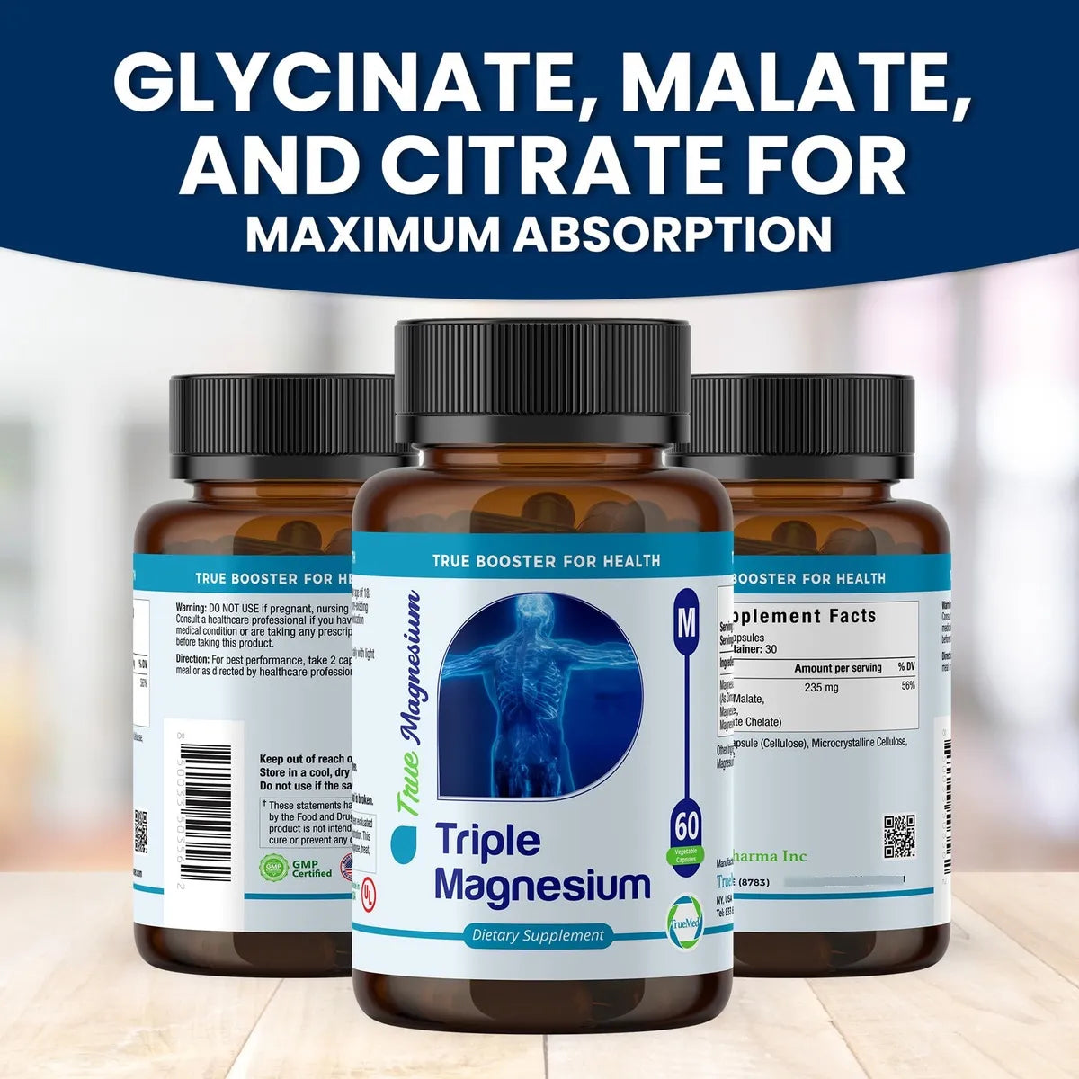 Triple Magnesio Absorción Óptima Mejor Sueño Energía Y Salud Cardíaca